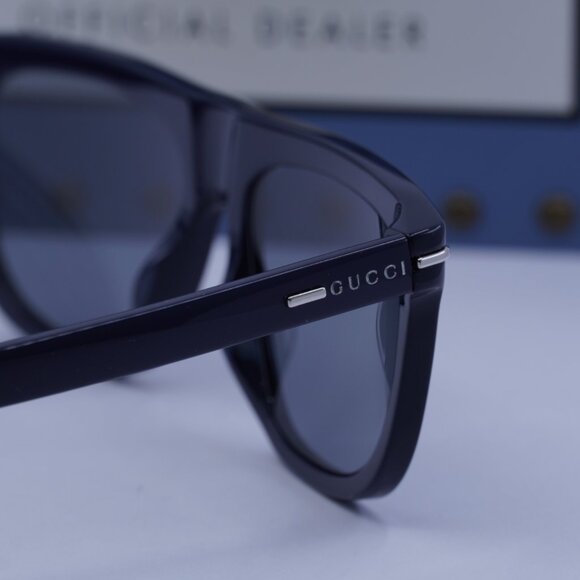 Gucci GG1726S 003 Square Sunglasses - Shiny Blue/Grey - Picture 9 of 11